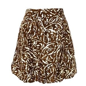 🌈2/$30 Banana Republic Brown & Cream Silk Bubble Skirt